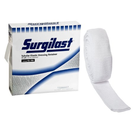 Gentell  GL706 Elastic Net Retainer Dressing Surgilast Tubular Elastic 25 Yard Size 5-1/2 White Medium Head / Shoulder / Thigh NonSterile