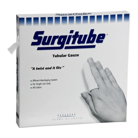 Gentell  GL221 Tubular Retainer Dressing Surgitube Cotton 1-1/2 Inch X 50 Yard Size 3 White Hand / Wrist / Foot NonSterile