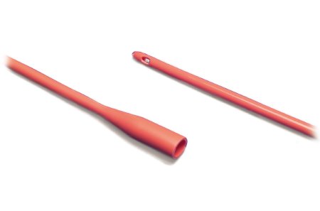 Cardinal  8414 Urethral Catheter Dover Straight Tip Hydrophilic Coated Red Rubber 14 Fr. 12 Inch