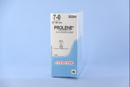 J & J Healthcare Systems  8206H Nonabsorbable Suture with Needle Prolene Polypropylene RB-3 1/2 Circle Taper Point Needle Size 7 - 0 Monofilament