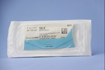 J & J Healthcare Systems  SA8H Nonabsorbable Suture without Needle Perma - Hand SUTUPAK Silk Braided Size 2