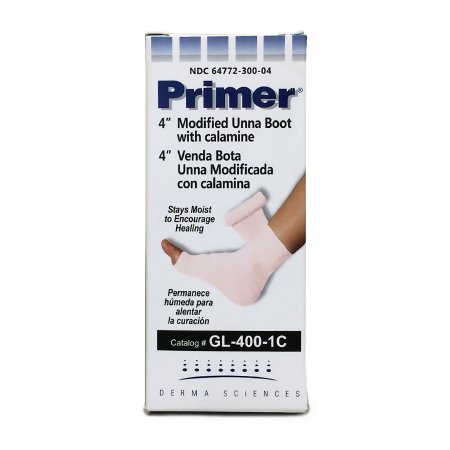 Gentell  GL4001C Unna Boot Primer 4 Inch X 10 Yard Gauze Calamine / Zinc Oxide NonSterile