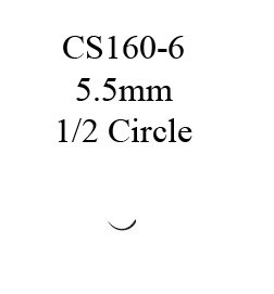 J & J Healthcare Systems  9061G Nonabsorbable Suture with Needle Ethilon Nylon CS160-6 1/2 Circle Opthalmic Spatula Needle Size 10 - 0 Monofilament