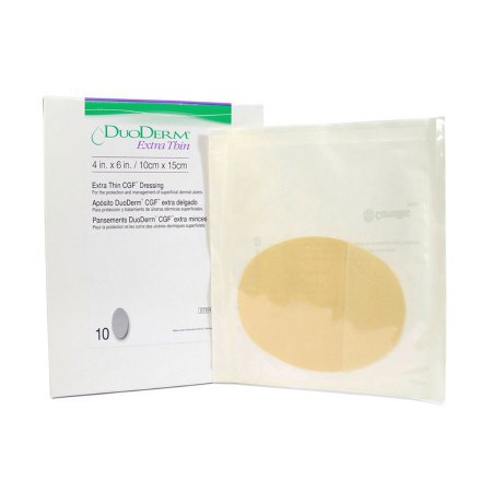 ConvaTec  187902 Thin Hydrocolloid Dressing DuoDERM Extra Thin 4 X 6 Inch Oval