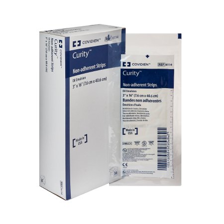 Cardinal  6114- Oil Emulsion Impregnated Dressing Curity Rectangle 3 X 16 Inch Sterile