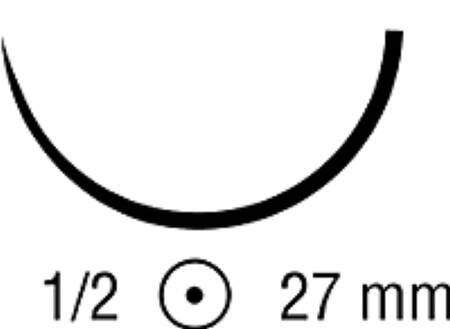 Covidien  CG-884 Absorbable Suture with Needle Chromic Gut GS -22 1/2 Circle Taper Point Needle Size 0