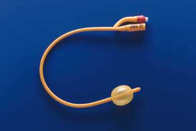 Teleflex LLC  180730160 Foley Catheter Rusch Gold 2-Way Standard Tip 30 cc Balloon 16 Fr. Silicone Coated Latex