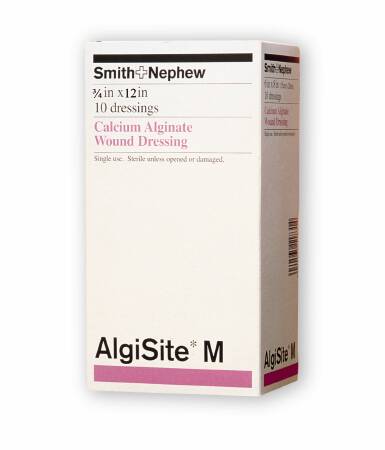 Smith & Nephew  59480400 Alginate Dressing AlgiSite M 3/4 X 12 Inch Rectangle