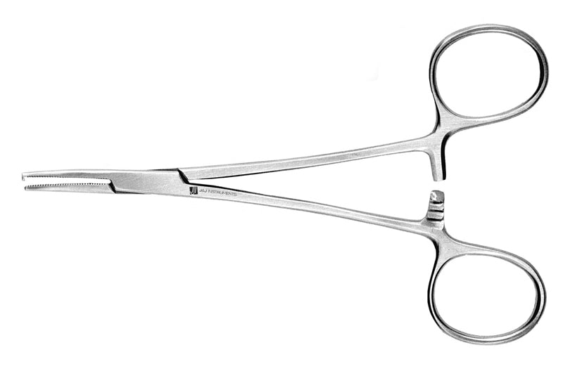 J&J Mosquito Hemostat Curved 5" w/ Hook Ea