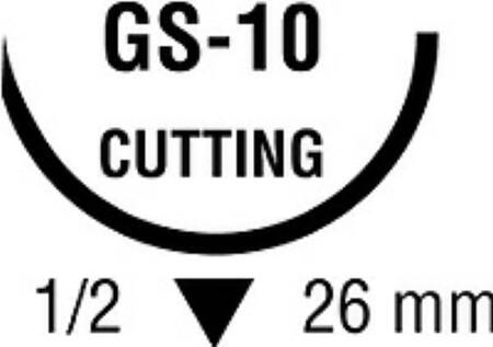 Covidien  CL-869 Absorbable Suture with Needle Polysorb Polyester GS -10 1/2 Circle Reverse Cutting Needle Size 2 - 0 Braided