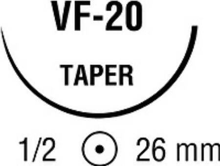 Medtronic MITG  VP-151 Nonabsorbable Suture with Needle Surgipro Polypropylene VF-20 1/2 Circle Taper Point Needle Size 2 - 0 Monofilament