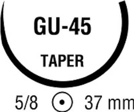 Covidien  UG-246 Absorbable Suture with Needle Chromic Gut GU-45 5/8 Circle Taper Point Needle Size 0