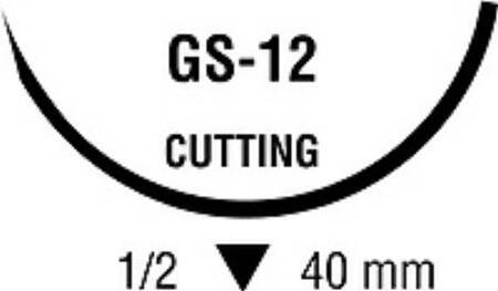 Covidien  CL-804 Absorbable Suture with Needle Polysorb Polyester GS -12 1/2 Circle Reverse Cutting Needle Size 0 Braided