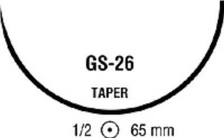 Covidien  CP-825 Nonabsorbable Suture with Needle Surgipro Polypropylene GS -26 1/2 Circle Taper Point Needle Size 2 Monofilament