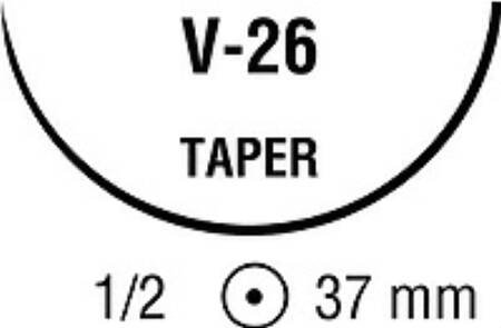 Covidien  VP-842-X Nonabsorbable Suture with Needle Surgipro II Polypropylene V-26 1/2 Circle Taper Point Needle Size 3 - 0 Monofilament