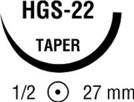 Covidien  88861928-72 Nonabsorbable Suture with Needle Surgilon Nylon HGS-22 1/2 Circle Taper Point Needle Size 1 Braided