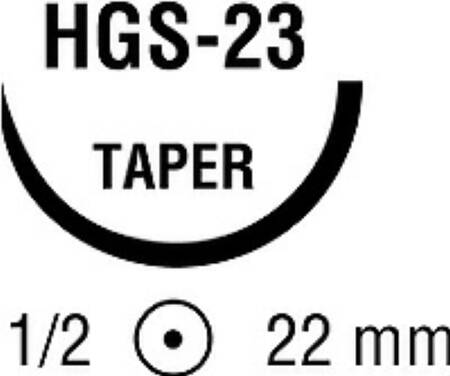 Covidien  CP-92-M Nonabsorbable Suture with Needle Surgipro Polypropylene HGS-23 1/2 Circle Taper Point Needle Size 0 Monofilament