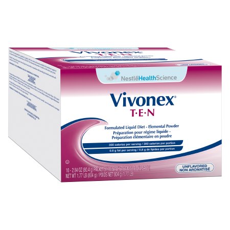 Nestle Healthcare Nutrition 10043900712748 Oral Supplement Vivonex T.E.N Unflavored Powder 2.84 oz. Individual Packet