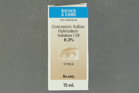 Bausch & Lomb  24208058060 Gentamicin Sulfate 0.3% Solution Dropper Bottle 5 mL