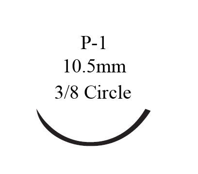 J & J Healthcare Systems  639G Nonabsorbable Suture with Needle Perma-Hand Silk P-1 3/8 Circle Precision Reverse Cutting Needle Size 6 - 0 Braided