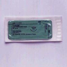 J & J Healthcare Systems  642G Nonabsorbable Suture with Needle Ethilon Nylon X-1 1/2 Circle Reverse Cutting Needle Size 3 - 0 Monofilament