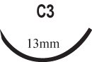 Surgical Specialties  1285B Nonabsorbable Suture with Needle LOOK Nylon C-3 3/8 Circle Precision Reverse Cutting Needle Size 5 - 0 Monofilament