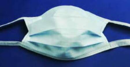 Cardinal AT73035 Surgical Mask Cardinal Health Pleated Tie Closure One Size Fits Most White NonSterile ASTM Level 1 Adult