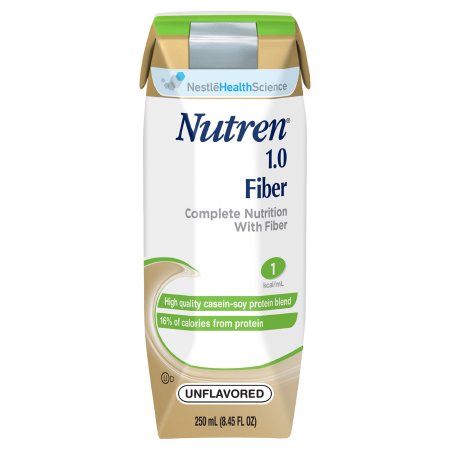 Nestle Healthcare Nutrition 00798716160568 Tube Feeding Formula Nutren 1.0 Fiber Unflavored Liquid 250 mL Carton