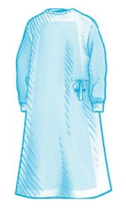 Cardinal 9010 Poly-Reinforced Surgical Gown with Towel Astound Large Blue Sterile AAMI Level 4 Disposable