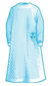 Cardinal 9040 Poly-Reinforced Surgical Gown with Towel Astound X-Large Blue Sterile AAMI Level 4 Disposable
