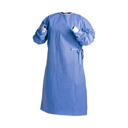 Cardinal 9511 Fabric-Reinforced Surgical Gown with Towel Astound Large Blue Sterile AAMI Level 3 Disposable