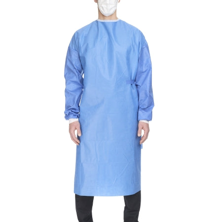 Cardinal 9545 Non-Reinforced Surgical Gown with Towel Astound X-Large Blue Sterile AAMI Level 3 Disposable