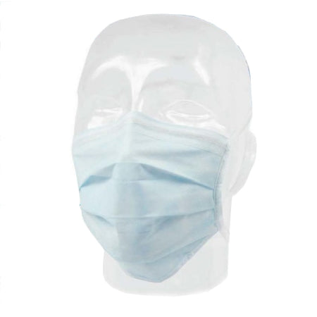 Aspen Surgical Products 65-3010 Surgical Mask Comfort-Cool Pleated Tie Closure One Size Fits Most Blue NonSterile ASTM Level 1 Adult