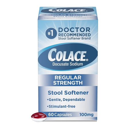 Purdue Pharma  67618010160 Stool Softener Colace Capsule 60 per Bottle 100 mg Strength Docusate Sodium