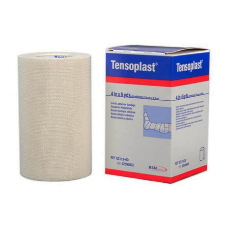 BSN Medical  02596002 Elastic Adhesive Bandage Tensoplast 4 Inch X 5 Yard No Closure White NonSterile Medium Compression