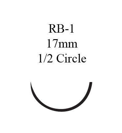 J & J Healthcare Systems  K870H Nonabsorbable Suture with Needle Perma-Hand Silk RB-1 1/2 Circle Taper Point Needle Size 5 - 0 Braided