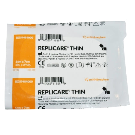 Smith & Nephew  59484000 Thin Hydrocolloid Dressing Replicare Thin 2 X 2-3/4 Inch Rectangle