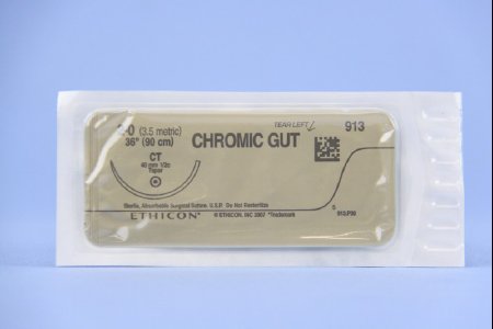 J & J Healthcare Systems  913H Absorbable Suture with Needle Chromic Gut CT 1/2 Circle Taper Point Needle Size 2 - 0