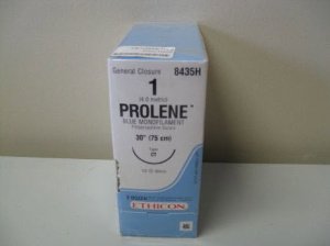 J & J Healthcare Systems  8435H Nonabsorbable Suture with Needle Prolene Polypropylene CT 1/2 Circle Taper Point Needle Size 1 Monofilament