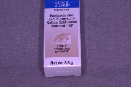 Bausch & Lomb  24208055555 Bausch & Lomb Bacitracin Zinc / Polymyxin B Sulfate 500 Unit - 10,000 Unit / Gram Ointment Tube 3.5 Gram