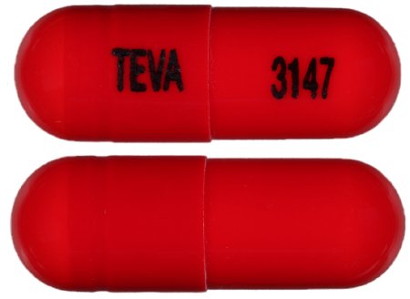 Teva  00093314701 Cephalexin 500 mg Capsule Bottle 100 Capsules