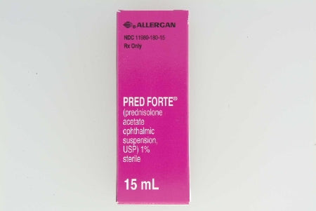 Allergan Pharmaceutical  11980018010 Pred Forte* Prednisolone Acetate 1% Drops Dropper Bottle 10 mL