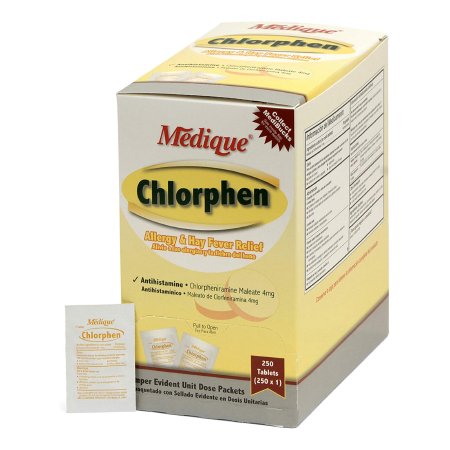 Medique Products  24148 Allergy Relief Chlorphen 4 mg Strength Tablet 1 per Box