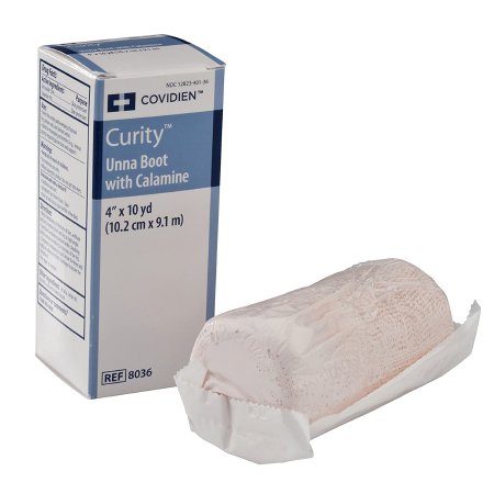 Cardinal  8036- Unna Boot Curity 4 Inch X 10 Yard Cotton Calamine / Zinc Oxide NonSterile