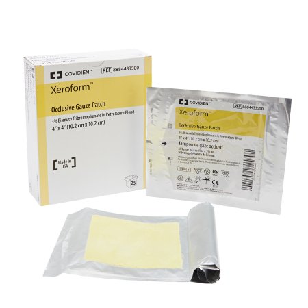 Cardinal  8884433500 Xeroform Petrolatum Impregnated Dressing Xeroform Occlusive Square 4 X 4 Inch Sterile