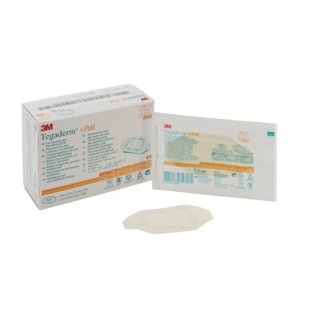 3M  3582 Transparent Film Dressing with Pad 3M Tegaderm 2 X 2-3/4 Inch Frame Style Delivery Rectangle Sterile