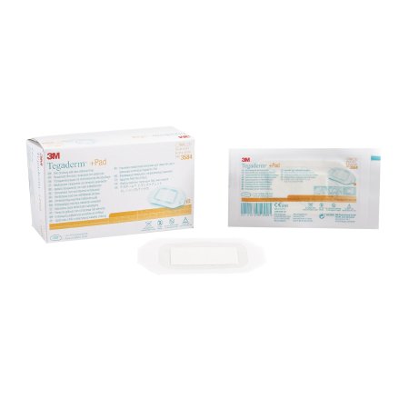 3M  3584 Transparent Film Dressing with Pad 3M Tegaderm 2-3/8 X 4 Inch Frame Style Delivery Rectangle Sterile