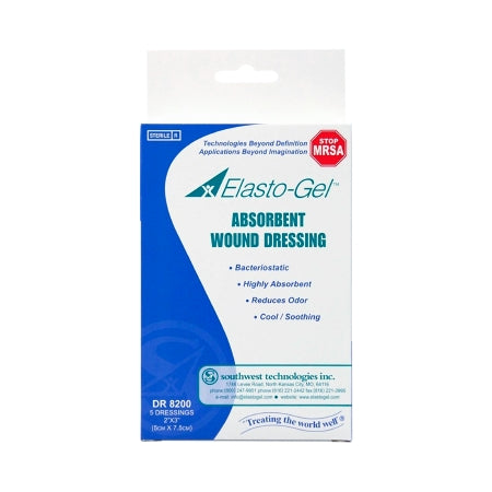 Southwest Technologies  DR8200 Bacteriostatic Wound Dressing Elasto-Gel 2 X 3 Inch Rectangle