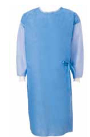 Cardinal 9071 Poly-Reinforced Surgical Gown with Towel SmartSleeve 2X-Large Blue Sterile AAMI Level 4 Disposable