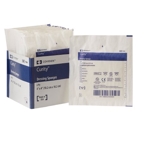 Cardinal  7084- Nonwoven Sponge Curity 4 X 4 Inch 2 per Pack Sterile 6-Ply Square